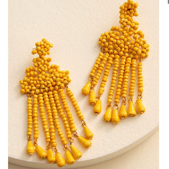Noonday Collection Jewelry - Noonday• Duchess Hand Beaded Statement Earrings